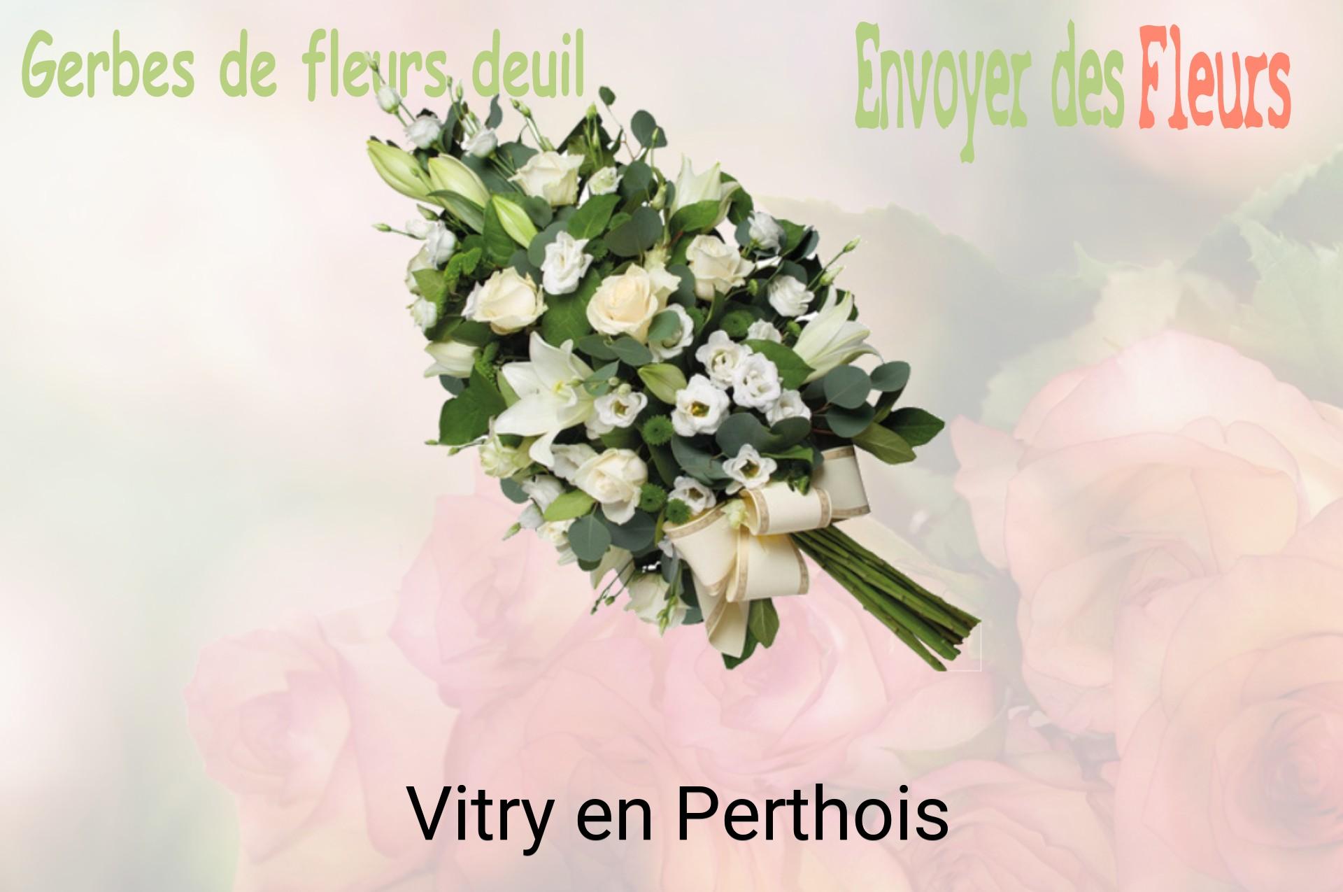 Gerbe de fleurs de deuil livrée à Vitry-en-Perthois